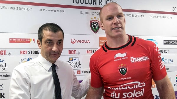 Toulon owner Mourad Boudjellal with new signing Paul O’Connell
