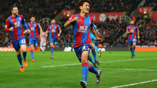 Lee Chung-yong of Crystal Palace celebrates scoring his team's winning goal