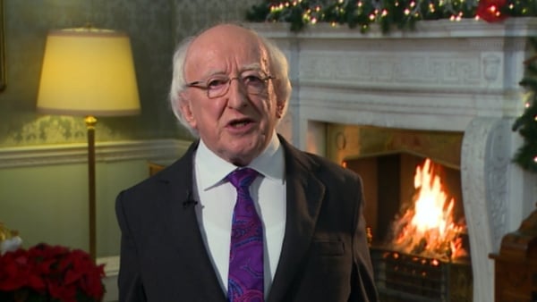 President Michael D Higgins said Christmas is a time to pause and reflect