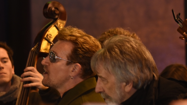 Crowds gathered on Grafton Street to watch the stars raise money for the Simon Community