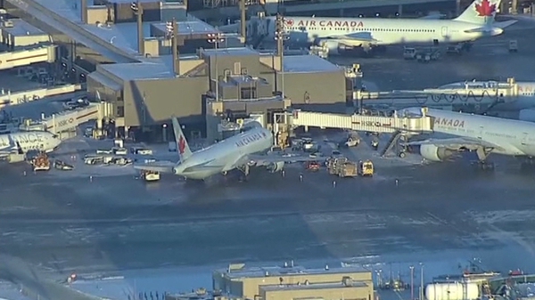 Twenty-one passengers were transferred to hospitals from the airport in Alberta, Canada