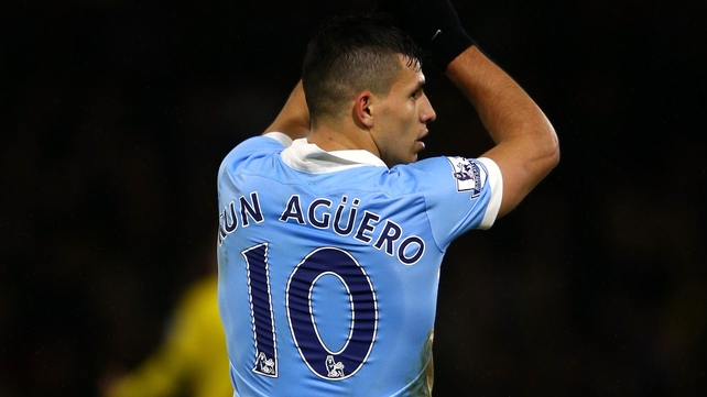 Sergio Aguero bagged the winner