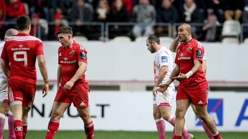 Much disappointment for simon Zebo and his Munster colleagues