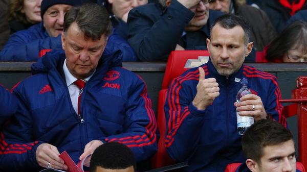 Louis van Gaal and assistant manager Ryan Giggs