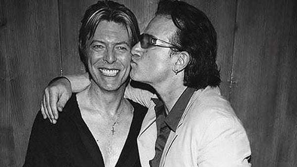 Bono pictured with David Bowie, image via Twitter
