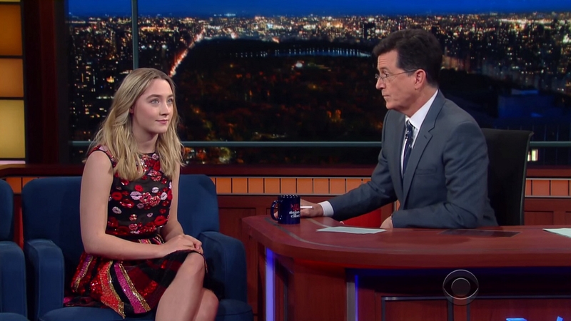 Saoirse Ronan teaches Colbert the Irish brogue