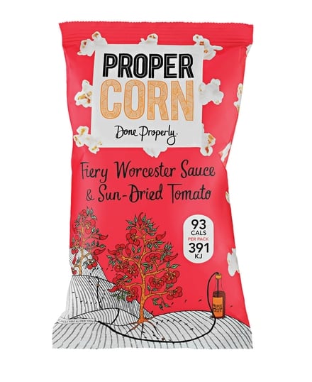 ProperCorn Fiery Worcester Sauce and Sun-Dried Tomato ProperCorn Fiery Worcester Sauce and Sun-Dried Tomato