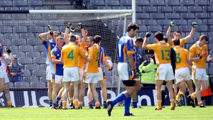 Antrim players celebrate their win over Wicklow in the 2008 Tommy Murphy Cup final