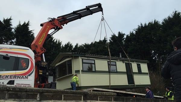 A number of families were evicted from an illegal halting site in Dundalk