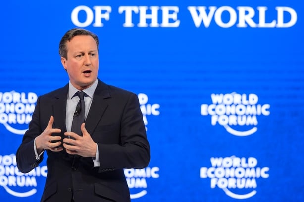 David Cameron in Davos. Pic: Getty