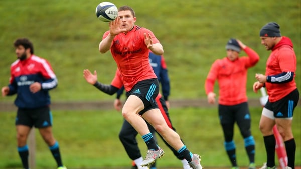 Andrew Conway at squad training in UL