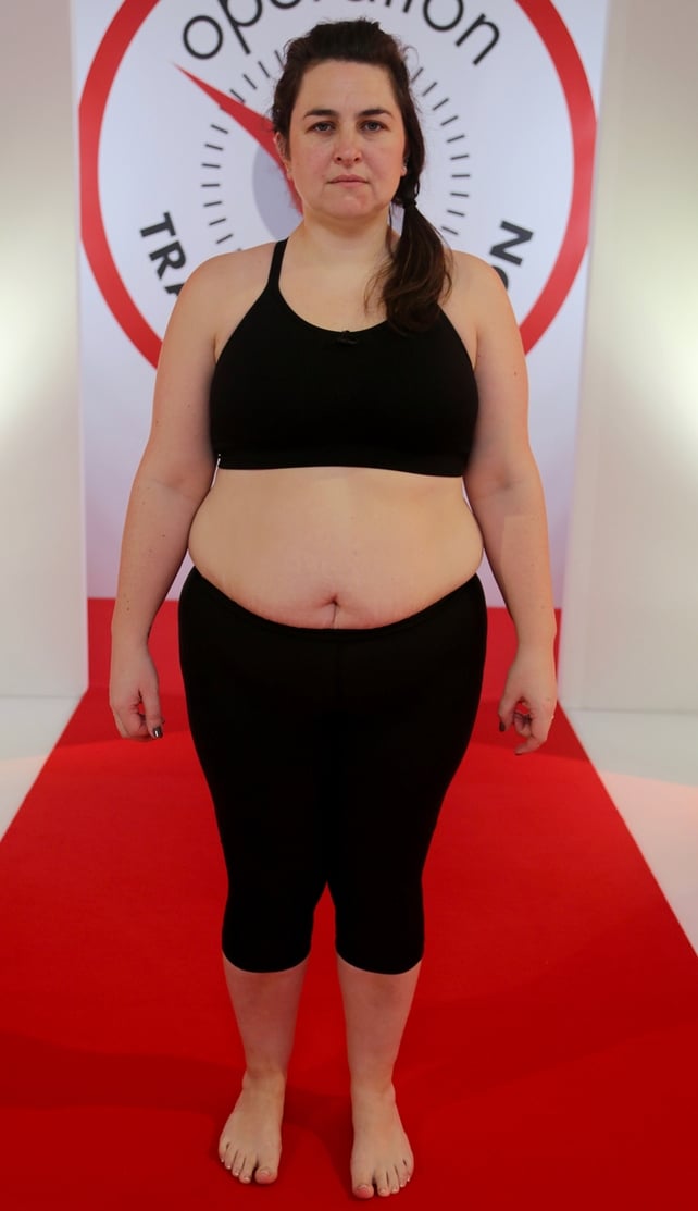 Clare Scanlan a couple of minutes after this pic was papped when she got her weight results Clare Scanlan a couple of minutes after this pic was papped when she got her weight results