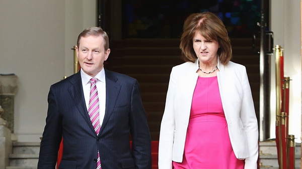 Enda Kenny and Joan Burton hope the current coalition will be re-elected