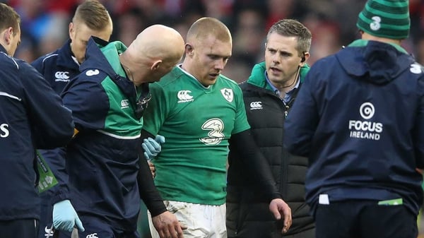 Keith Earls suffered a suspected concussion against Wales