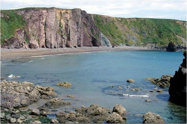 Part of the Copper Coast cliffs