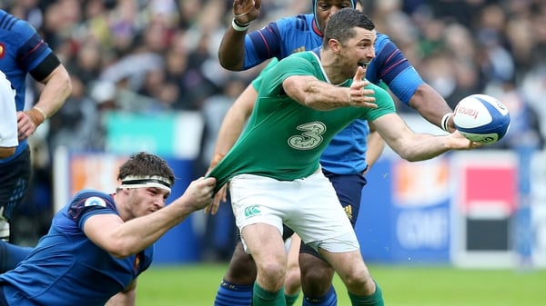 Rob Kearney saw his brother Dave depart Saturday's defeat in Paris due to injury