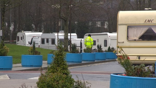 Nine families moved their vehicles and caravans onto the site