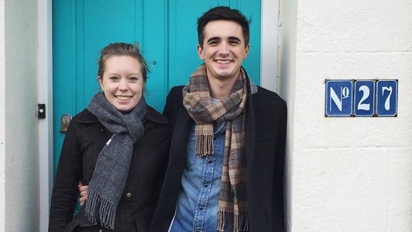 Donal Skehan and wife Sofie Larsson wave goodbye to Howth