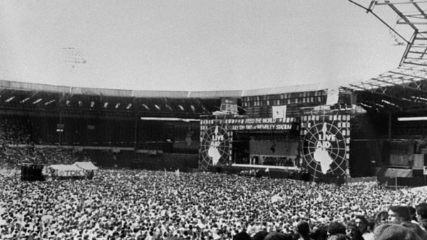 Live Aid at Wembley Stadium in July 1985