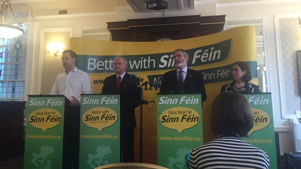 Martin McGuinness was speaking at a Sinn Féin press conference this morning