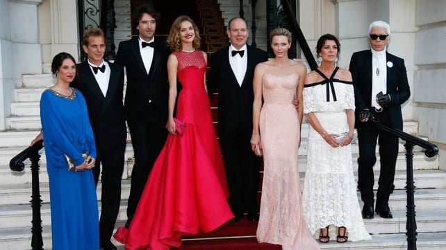 Natalia surrounded by members of the Monaco Royal family at the Love Ball 2013 (plus her partner, see below)