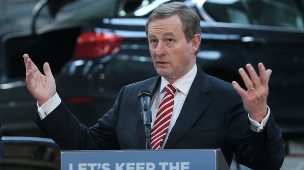 Enda Kenny took aim at Fianna Fáil leader Micheál Martin again today