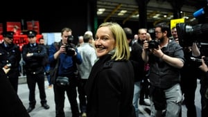 Leader of Renua Lucinda Creighton arrives at the count centre