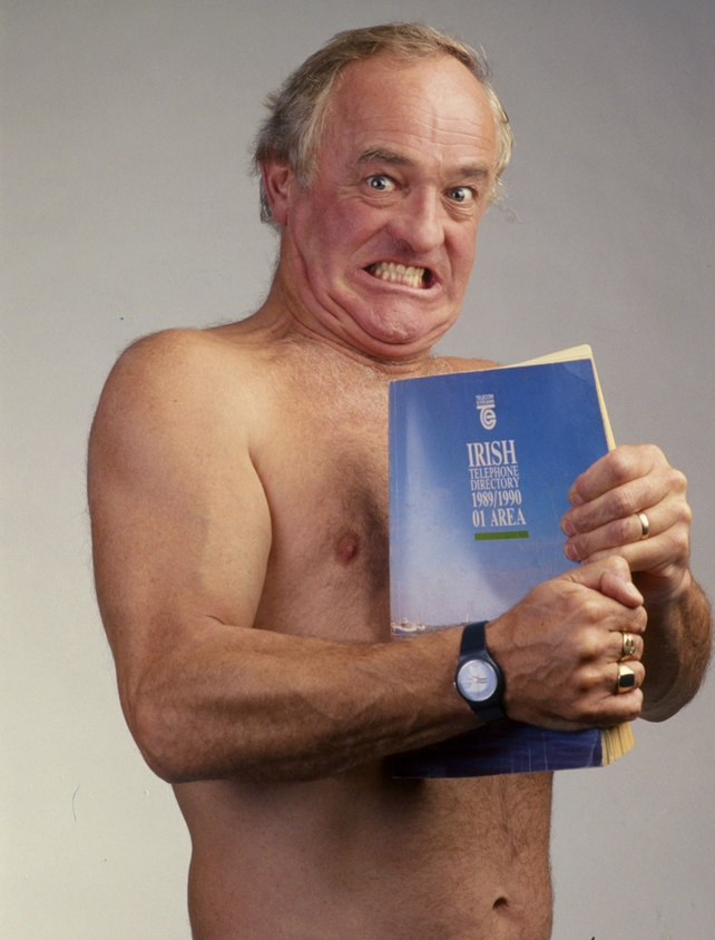 Frank Kelly in publicity shot for the RTÉ Guide (1991)