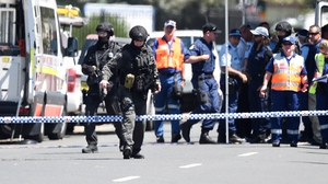Tactical police at the scene of shooting at Ingleburn in Sydney