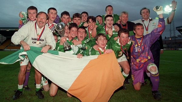 The Republic of Ireland team who lifted the 1998 UEFA European Under-16 Championship