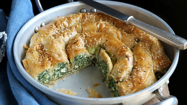 Crusty Spinach and Feta Filo Pie