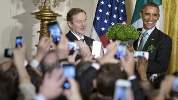 Enda Kenny at the Shamrock ceremony in the White House last year