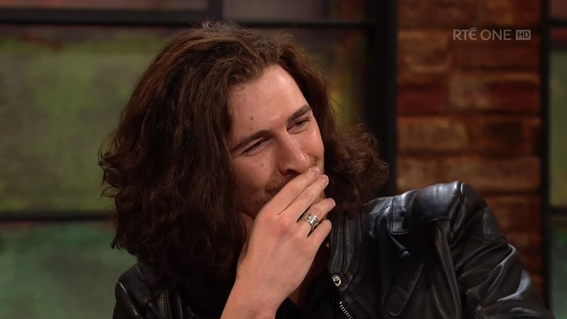 Hozier taken aback by fan tattoo on Late Late Show