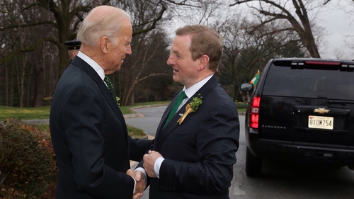 Enda Kenny and Joe Biden in Washington