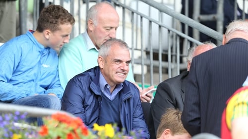 GAA fan Paul McGinley pictured at last summer's Ulster final between Donegal and Monaghan