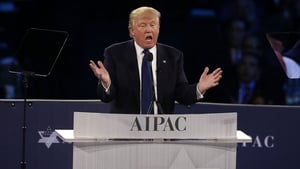 Donald Trump was addressing pro-Israel lobby group, AIPAC