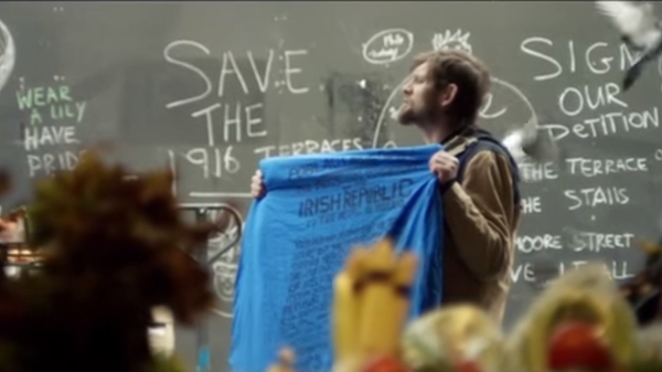 The Proclamation is written on a sleeping bag as the charity highlights the homelessness crisis