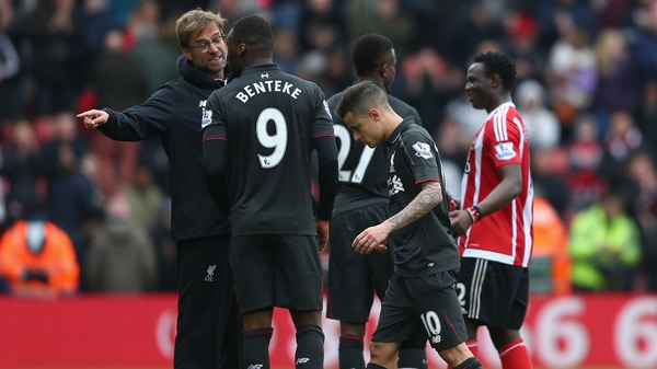 Klopp gives Benteke a piece of his mind after his miss against Southampton
