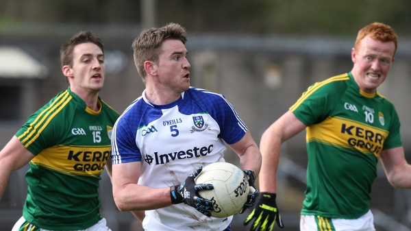 Dessie Mone of Monaghan with Stephen O'Brien and Johnny Buckley of Kerry
