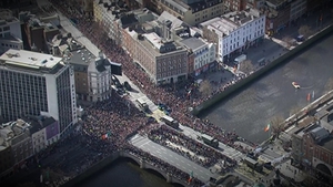 Thousands were attracted to Dublin city centre for the Centenary festivities