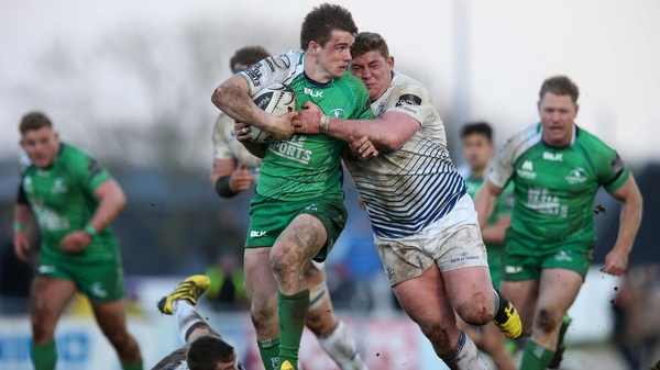 AJ MacGinty in action against Leinster