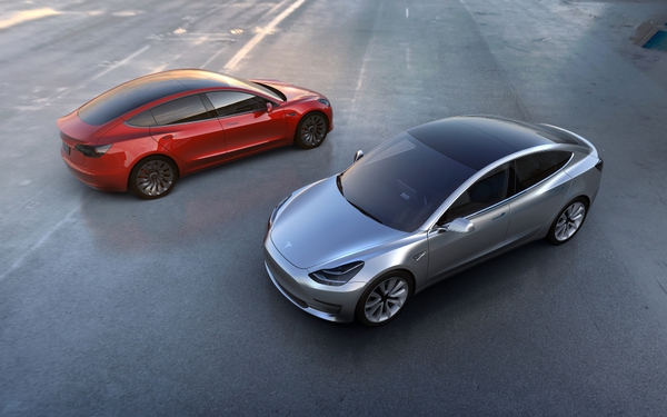 Tesla began production of the Model 3 in July