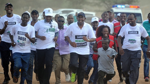 A run in honour of the victims took place earlier