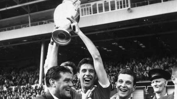 The late Cesare Maldini lifting the European Cup for Milan at Wembley in 1963