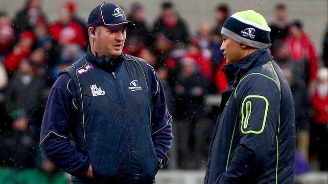 Pat Lam with forwards coach Jimmy Duff