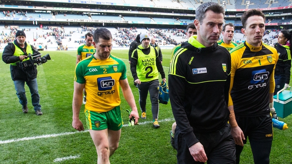 Donegal manager Rory Gallagher walks off the pitch at Croke Park