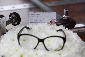 Ronnie Corbett's glasses were left on top of his coffin