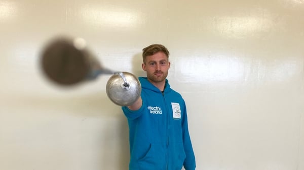 Arthur Lanigan O’Keeffe poses with his fencing épée at the modern pentathlon facility at the National Sports Campus in Abbostown, County Dublin