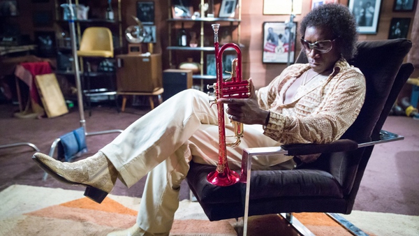 Don Cheadle nails Miles Davis' frazzled late seventies look and nicotine wheeze in Miles Ahead