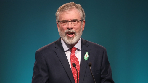 Gerry Adams said agreement on legacy issues held up by British security issues